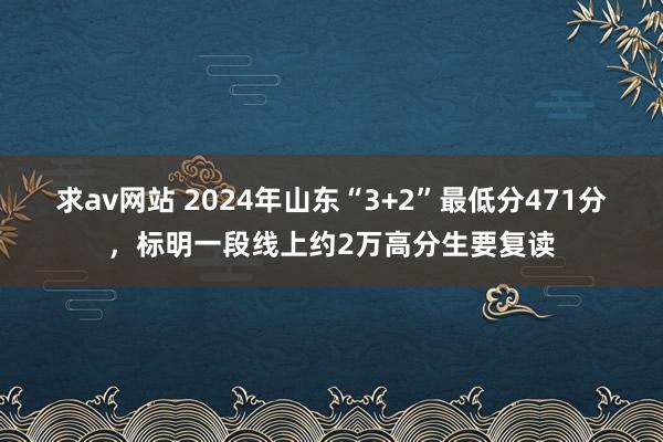 求av网站 2024年山东“3+2”最低分471分，标明一段线上约2万高分生要复读