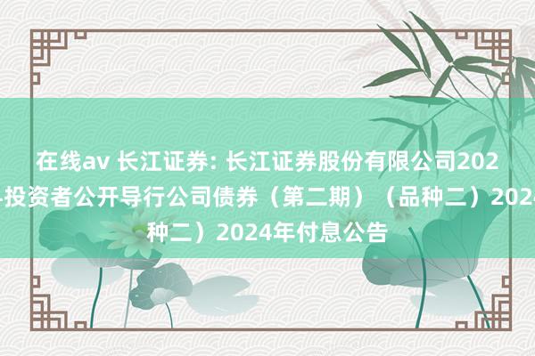 在线av 长江证券: 长江证券股份有限公司2021年面向专科投资者公开导行公司债券（第二期）（品种二）2024年付息公告