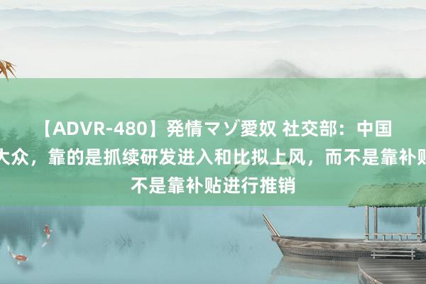 【ADVR-480】発情マゾ愛奴 社交部：中国制造享誉大众，靠的是抓续研发进入和比拟上风，而不是靠补贴进行推销