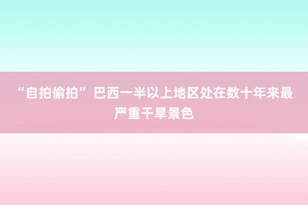 “自拍偷拍” 巴西一半以上地区处在数十年来最严重干旱景色